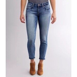 BKE Buckle Women 28 Payton Universal Fit 32 Mid-Rise Ankle Skinny Jeans Thrashed